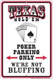 Poker Parking  Blechschild
