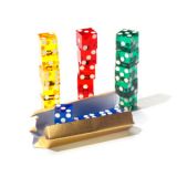 Dice Stacking 5 Casino Würfel, farbig sortiert