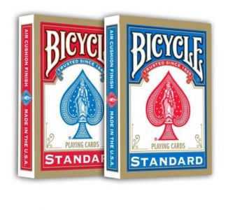 Bicycle Zauberkarten Spielkarten in Poker oder Bridge Size rot oder blau 